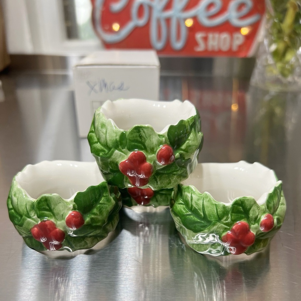 Christmas ♥️ Otagiri Ceramic Napkin Rings